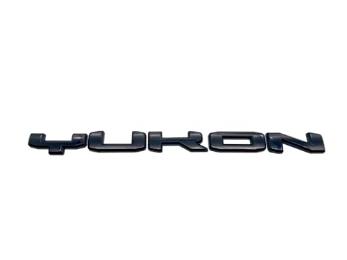 Image of 4Pcs Kit Yukon SLT Letters Emblem 3D Door Rear Nameplate Badge Decal Sticker Yukon XL Replacement for 2021-2023 Yukon SLT (Overlay Emblem Gloss Black)