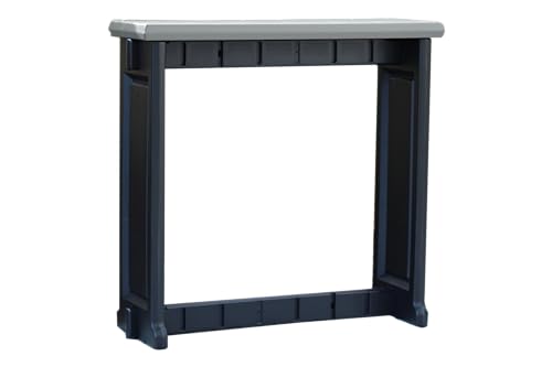 Leisure Accents Single Bar Deep Grey Top & Black Base Ideal for Patio Hot Tub Area Backyard Durable WeatherResistant Design Easy Nohardware Assembly Proudly Made in USA