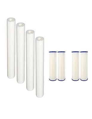 CFS – Whole House Water Filter Cartridges Compatible with EQ-304-20, EQ-PFC.35 Models – Removes Bad Taste and Odor – Replacement Filter Cartridge (4 Pack - Pre + Post Filter)