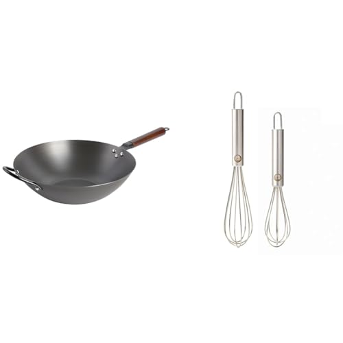 Wok de Acero Carbono Babish 14 pulgadas con Set Batidor miniatura 1