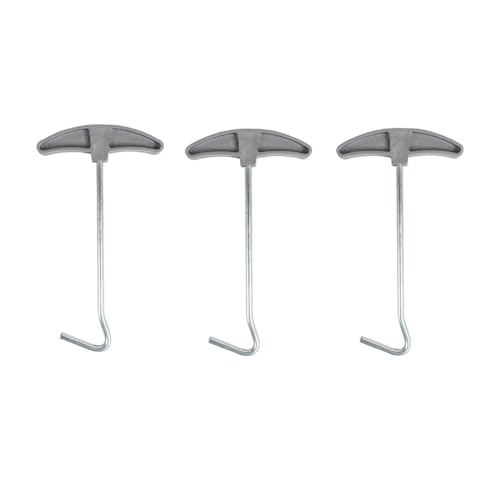 LAIYOHO 3 Pcs Outdoor Tent Peg Puller Extractor with Plastic Handles, Portable Tool for Camping and Other Outdoor Activities.