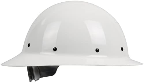 Dynamic WolfJaw Fiberglass Full Brim Hard Hat with Wheel Ratchet, 8 Point Suspension, ANSI/ISEA Z89.1 Type 1 Certified, Glass G Electrical Rating, White (280-HP1481R-01)