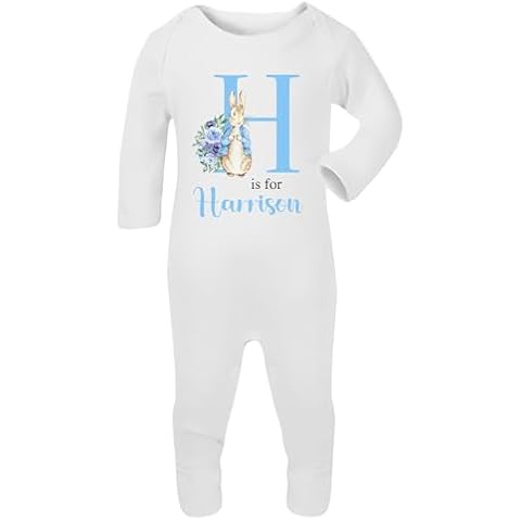 Hoolaroo Personalised Blue Bunny Rompersuit Cover