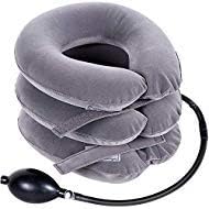 Inflatable Cervical Neck Traction Device & Collar Brace, USA Designed, Best for Neck Support & Instant Relief for Chiropractic Chronic Neck Pain, Spine Alignment, Adjustable Pillow Size, (Universal)