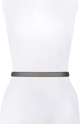 Women's 1 Inch Feather Edge Snake Belt with Triple Metal Keeper & Tip3