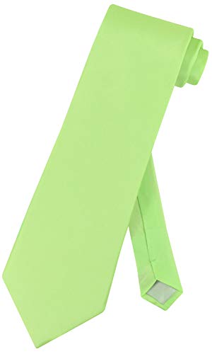 Biagio 100% SILK NeckTie Solid LIME GREEN Color Men's Neck Tie