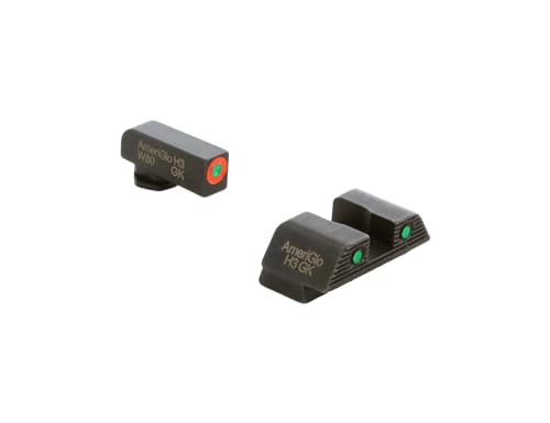 AMERIGLO Trooper Series - Three-Dot Green Tritium Design Set Front Outline Orange 42 43 43X 48