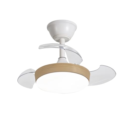 NARVI Ventilador de techo color blanco,Ø55cm, 3 Palas,Motor DC, Luz LED Regulable y Memoria.Con Mando. REF WDN FORMENTERA 7290