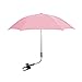Kinderwagen Sonnenschirm - Farbe Pink - Freihändig Design - Sicher verschlossene Spitzen mit Draht - Faltbar & Kompakt - Halten Sie Ihr Baby sicher in der Sonne - Ideal für Sommer & Regen