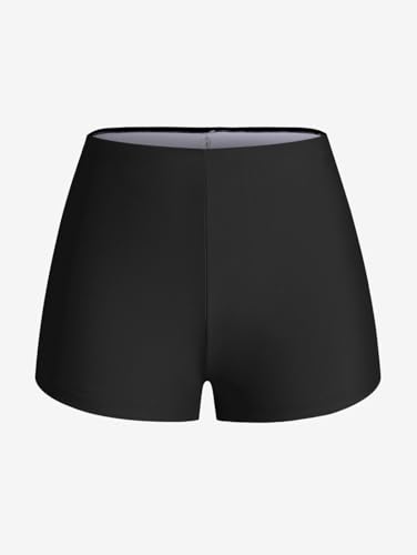 Rosegal Womens Plus Size Gothic Skull Plaid Padded Boyleg Strappy Modest Tankini Swimsuit Set4