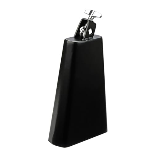 SUPVOX Sturdy Metal Percussion Instrument Cowbell 207mm Drum Set Accessory Black Ergonomic Design for Smooth Use