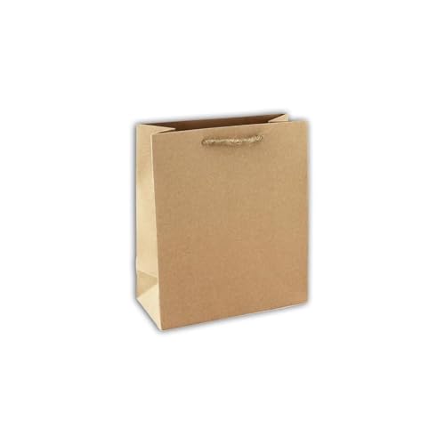 Clairefontaine - 28800-3Cpack - Un lot de 6 sacs cadeaux adulte - Formats moyens 21,5x10,2x25,3cm - Kraft uni - Qualité supérieure, résistant :210g - idéal pour : livre, jeux, petits coffrets