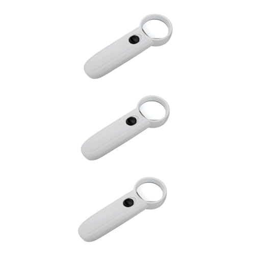IWOWHERO 3pcs 15x Magnifying Loupe Led Light Compact Glasses for Maps Books Jewelry Stamps