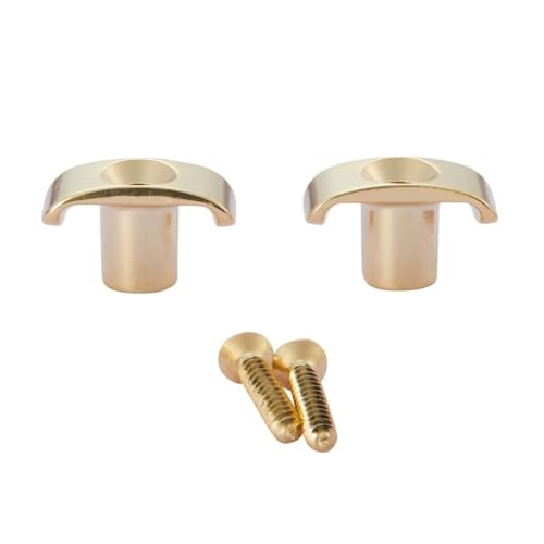 KAISH Set of 2 Stainless Steel Guitar String Guides Steel String Retainers Stainless String Trees for American Ultra/Elite/Pro series ST/TL Gold