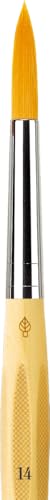 daVinci Künstlerpinseln Junior Synthetics Malerpinsel, rund Serie 303, Kunststoff, gelb, Größe 14
