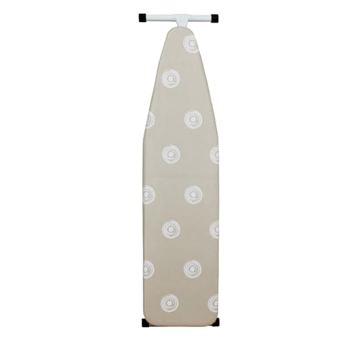 Beige T-Leg Ironing Board with Cotton Cover, 53' x 14' Ironing Board Foldable,Height Adjustable,Home Use