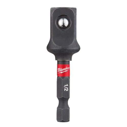 Adaptateur shockwave hex 1/4-> carre 1/2 MILWAUKEE ACCESSOIRES - 4932478803, Black