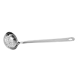 Genérico Cucharón Ranurado de Acero Inoxidable Resistente Altas Temperaturas Diseño Grueso y para Cocina y Profesional para Servir y Escurrir Alimentos