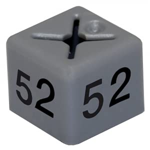 100 x Garment Clothes Marker Size Numbers: Color Size Cubes for Hanger Displays - Organize Wardrobe, Boutique - Various Sizes, Colors Available (52)