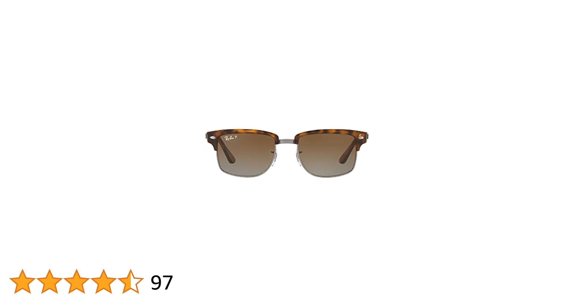 Amazon | Ray-Ban メンズ RB4190 偏光スクエアサングラス デミ