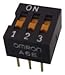 Omron Electronic Components Dip Switch, 3Pos, Spst, Flat - A6E-3101-N