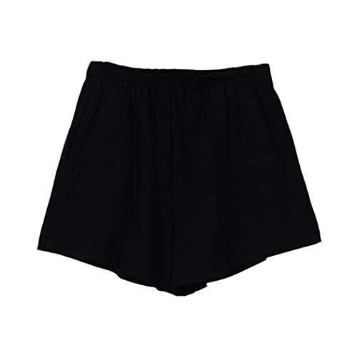 Short d'été décontracté pour femme noir en taille L avec poches pratiques
