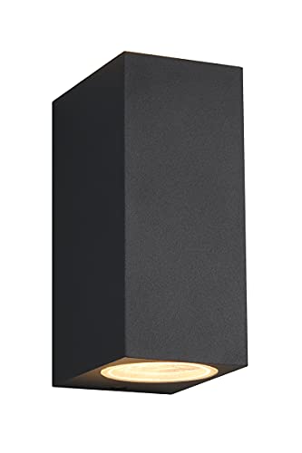 Trio Leuchten Außen Wandleuchte Roya 204269242, Aluminium Druckguss anthrazit, exkl. 2x GU10