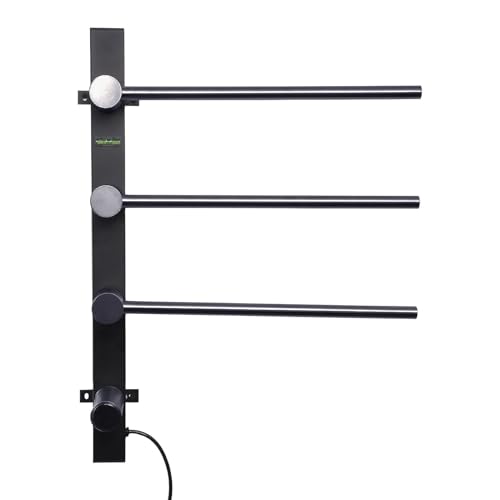 Towel Rack Warmer,3 Wall Towel Warmer with Timer | Stainless Steel Heated Towel Rail, Towel Holder for Gym, Apartment, Home