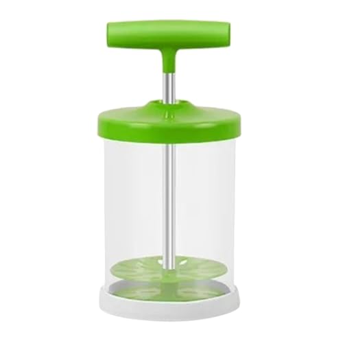 SOLUSTRE Espumador de Leche Manual Portátil Verde Doble Malla Coladora, Batidor Antideslizante para Café, Capuchino y Crema, Batidora Doméstica Segura y Fácil de Usar