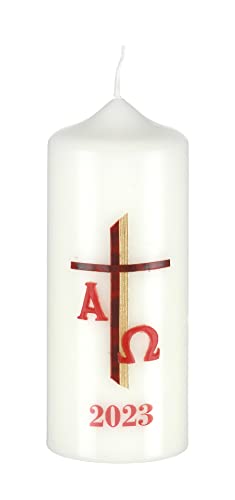 Osterkerzen Tisch 15 x 6 cm mit Jahreszahl Cover