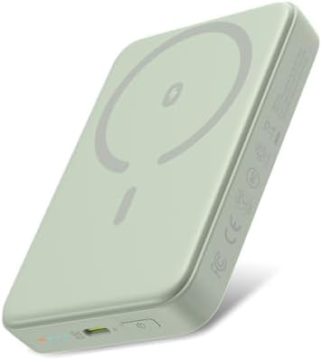 Magnetic Power Bank,10000mAh Wireless Portable Charger with USB C PD 20W Fast Charging,for Magsafe Battery Pack for iPhone 16/16 Pro/16 Pro Max, iPhone 15/14/13/12 Series,Green