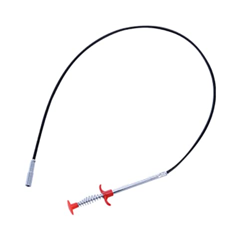 Herramienta de desatascado para tuberías en espiral - 60 a 250 cm, desatascador de desagües para fregadero y alcantarilla, herramienta de limpieza con gancho (Color: 90 cm - 35 pulgadas) miniatura 1