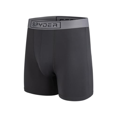 Spyder Mens Boxer Briefs 4 Pack Poly Spandex Performance Boxer Briefs Underwear4