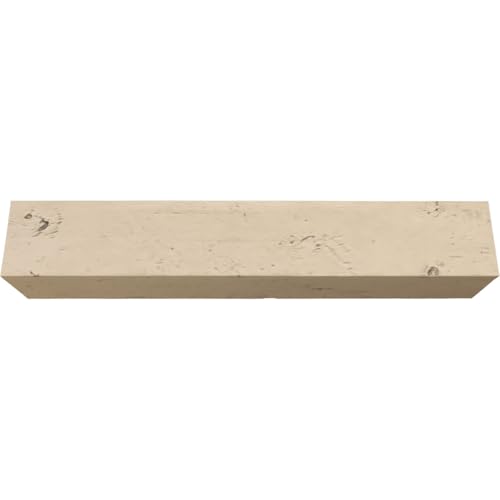 6"W x 4"H x 16'L 3-Sided (U-Beam) Knotty Pine Endurathane Faux Wood Ceiling Beam, Driftwood