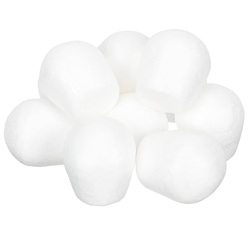 20pcs Foam Cupcake, White Foam Cake Model Muffin Cakes Polystyrene Foams Cupcake Decorating Practice Models for Wedding Display Window Decorating L