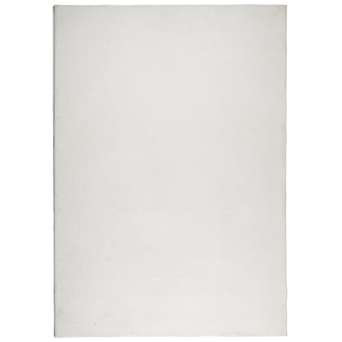 Tapis scandinave crème 140x200 cm lavable en machine pour salon - 3