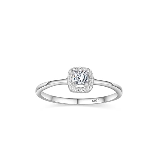 Bague argent femme 925 avec une pierre carrée pour briller au quotidien