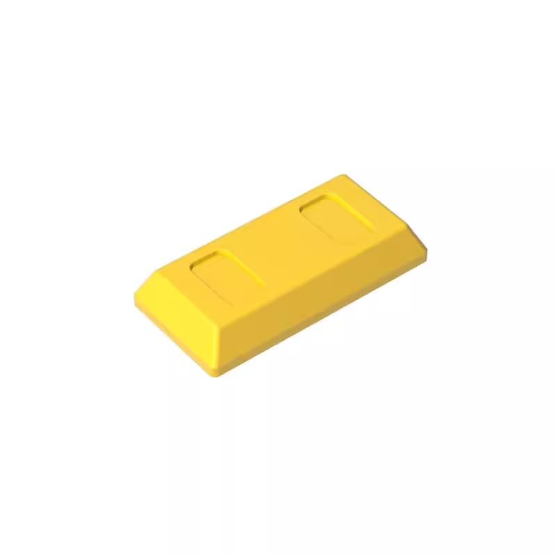96910 Ornaments Tile Special 1x2 with Sloped Walls AKA Money/Gold Bar [Ingot] 50 Pieces GDS-1499 Compatible with Lego Building Blocks Color:Yellow