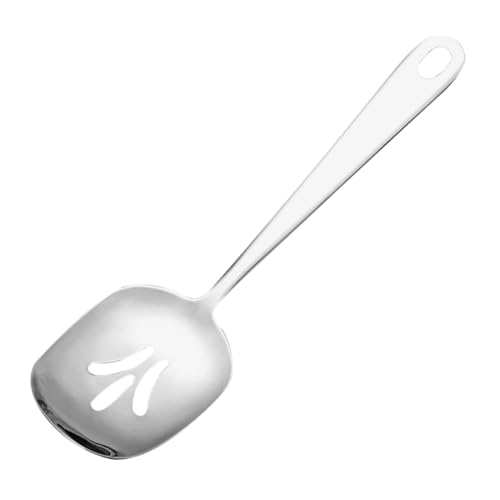 SOLUSTRE Stainless Steel Slotted Serving Spoon Utensil for Food Service Restaurants and Homes Ergonomic Handle for Comfortable Grip Multipurpose Kitchen Tool
