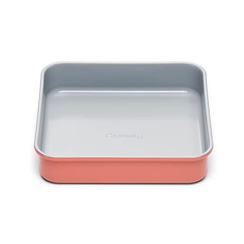 Caraway Non-Stick Ceramic 9” Square Pan - Naturally Slick Ceramic Coating - Non-Toxic, Ptfe & Pfoa Free - Perfect For Brownies, Lemon Bars, Cakes, & More - Perracotta
