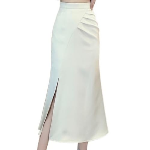 Women's Skirts Tight Slit Wrap High Waist Modest V 2025 Trend A Line Stylish Summer Ladies Dresses3