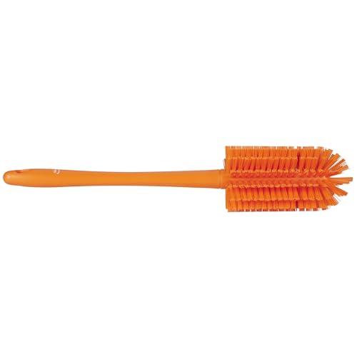Image of Vikan 5382807 Pipe Brush with Handle, one Piece, 3.1 inch, Medium, Orange