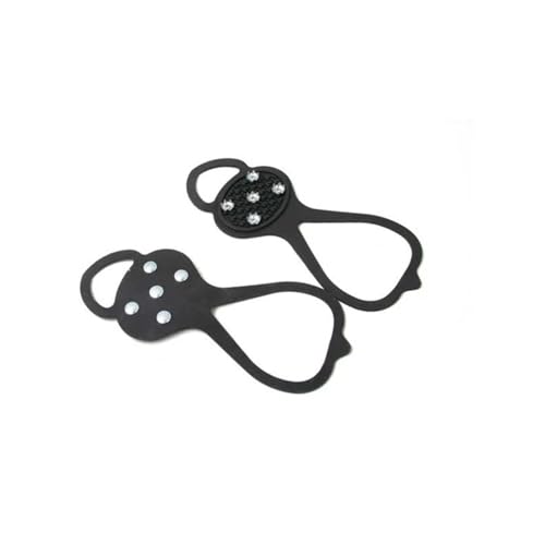 Crampones Crampones Nieve Hielo Pinzas Calzado de Escalada Invierno Púas Agarres Calas Cubrezapatillas Escalada De MontañA(Black)
