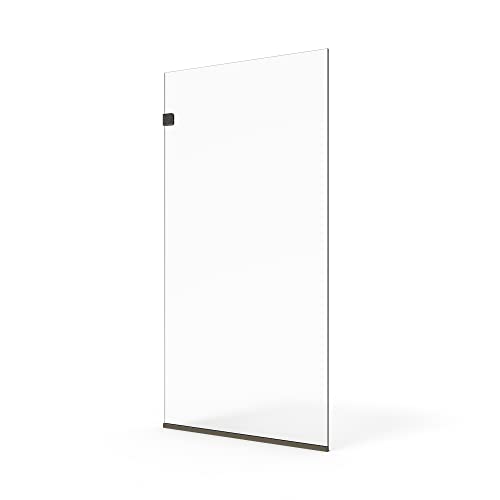 Exclusive Discount 50% Price Single Fixed Glass Panel for Shower 30" x 76"  Frameless Water Repellent Shower Screen by Fab Glass and Mirror