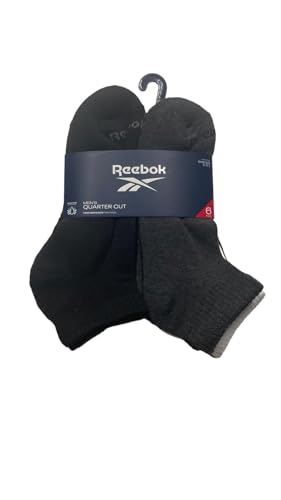 Reebok 6 PACK MEN'S QUARTER CUT SOCKS SHOE 6-12.5