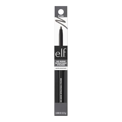 e.l.f. No Budge Retractable Eyeliner, Creamy, Ultra-Pigmented & Waterproof, Creates Bold & Defined Lines, Vegan & Cruelty-Free, Grey
