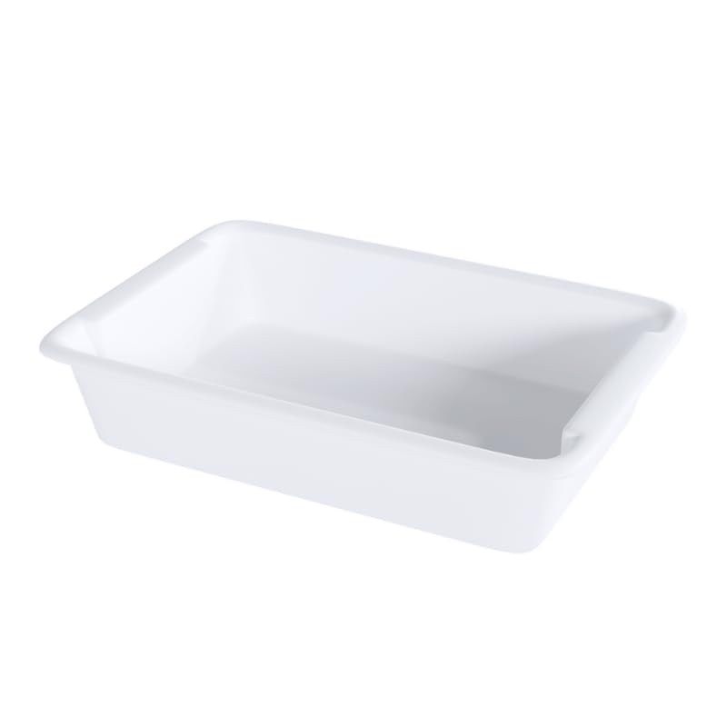 Cesta de Almacenaje Caja Cubeta de Plástico para Almacenamiento Ideal para Cocinas, Armarios, Oficinas, Organización de Cajones, en Blanco o Negro (Blanco, 10 litros)