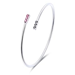 14K White Gold Plating - Pink Sapphire