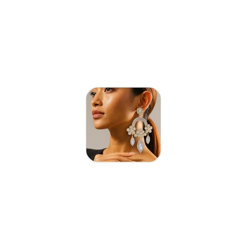 Rhinestone Dangle Earrings For Women Crystal Iridescent Statement Earrings For Women Prom Jewelry Accessories
