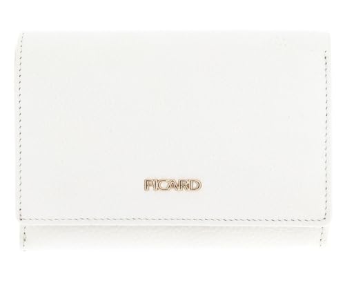 Porte-monnaie Picard Java 1 blanc portefeuille zippé compact en cuir véritable